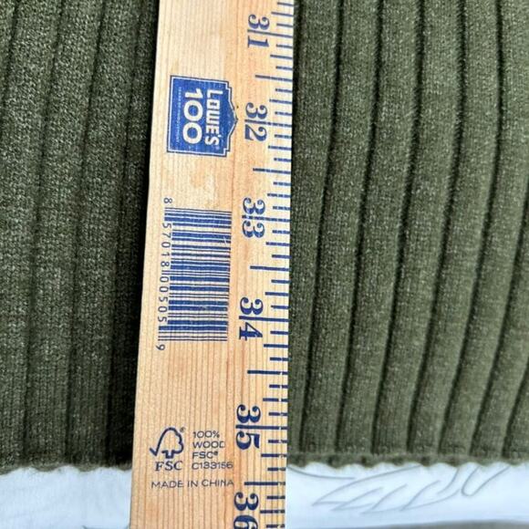 JDY Magna Rib Knit Midi Long Sleeve Bodycon Soft Sweater Dress Moss Green Large - Picture 12 of 13